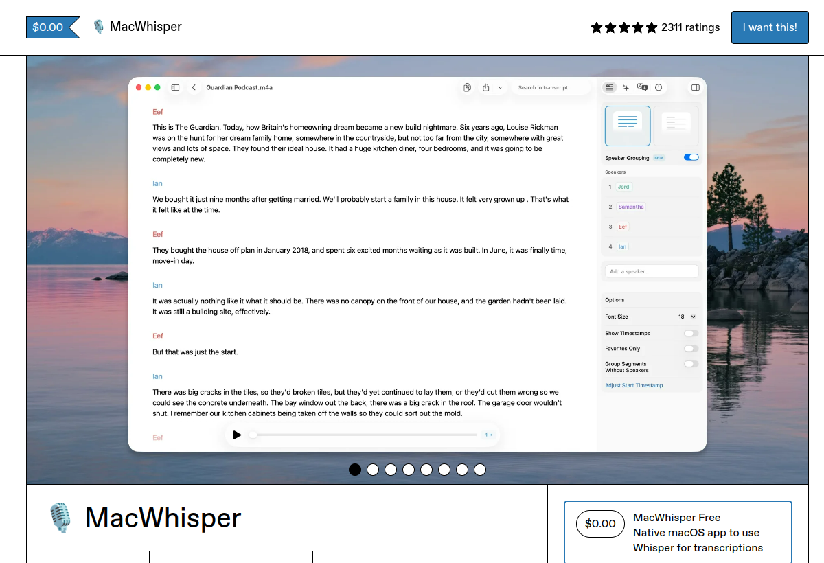 MacWhisper screenshot
