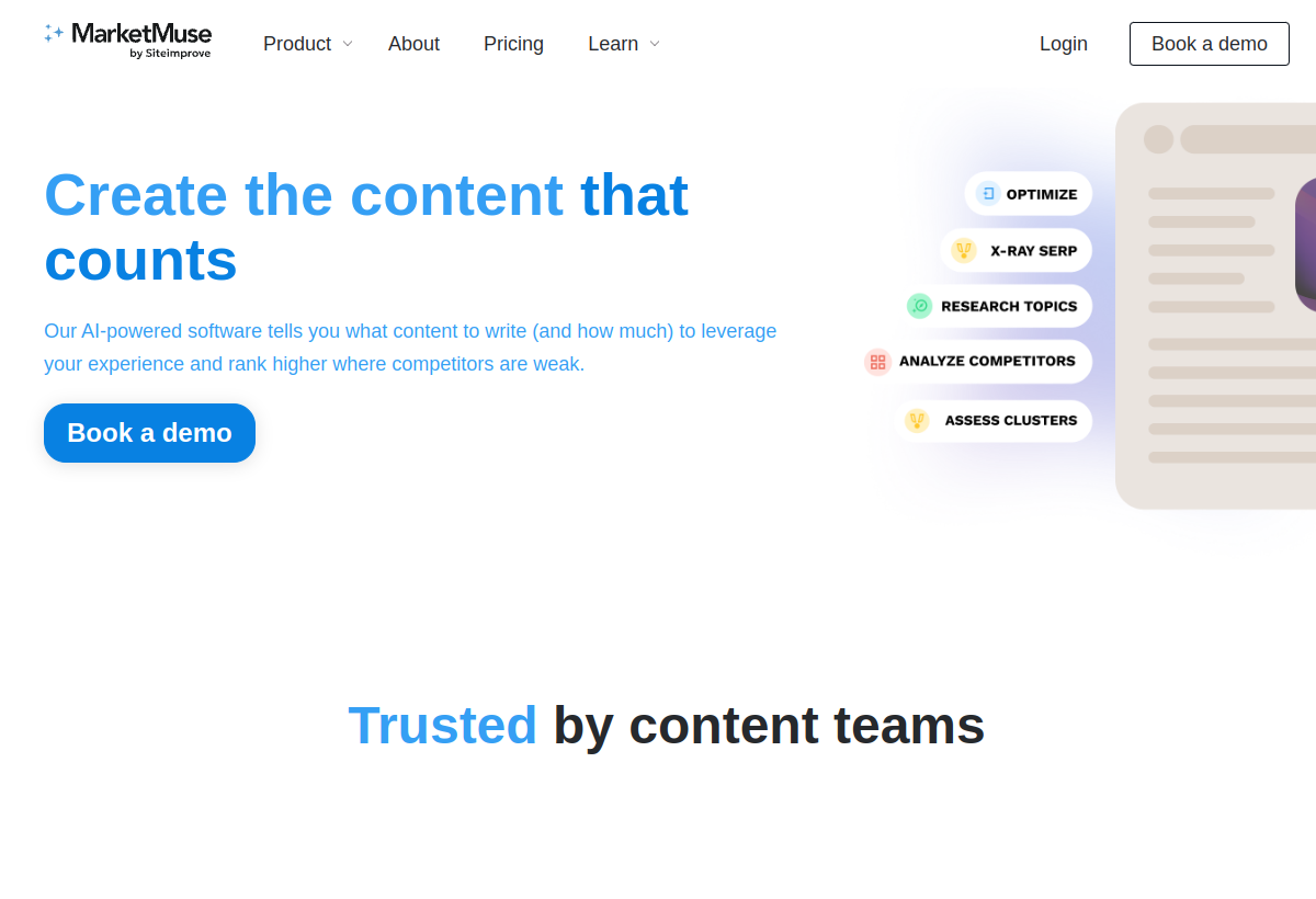 MarketMuse screenshot
