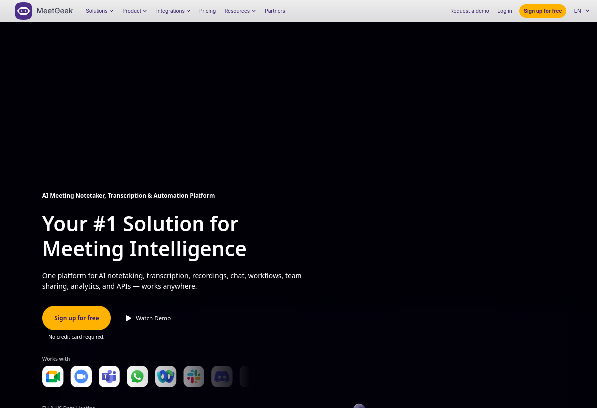 MeetGeek screenshot