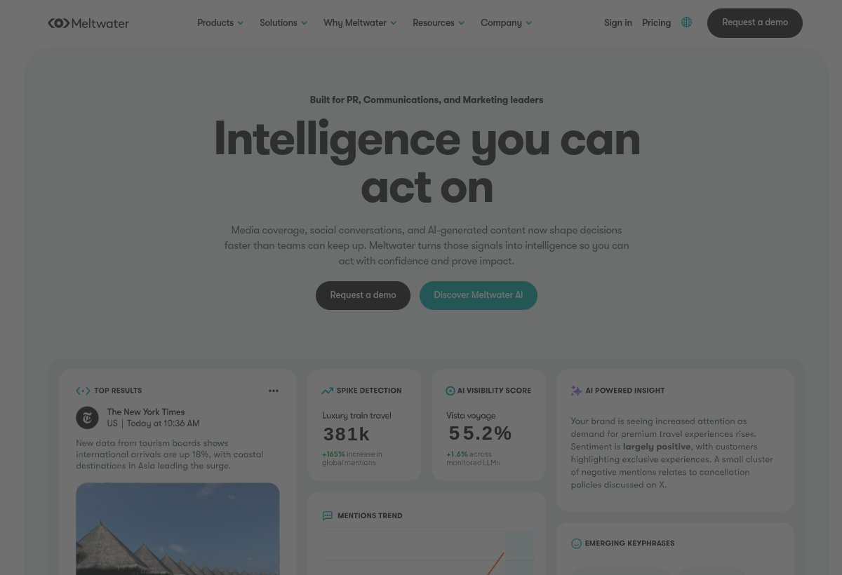 Meltwater screenshot