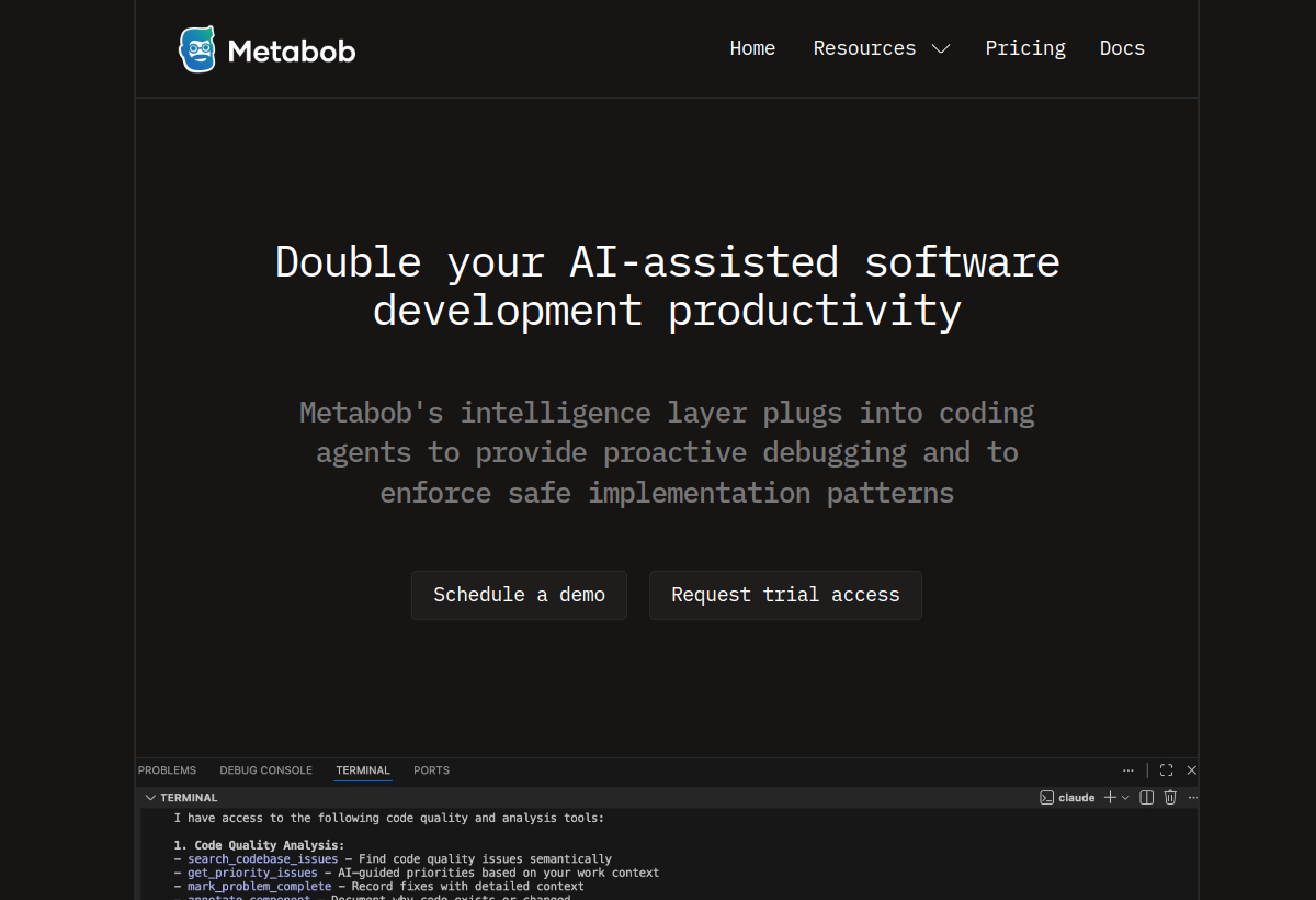 Metabob screenshot
