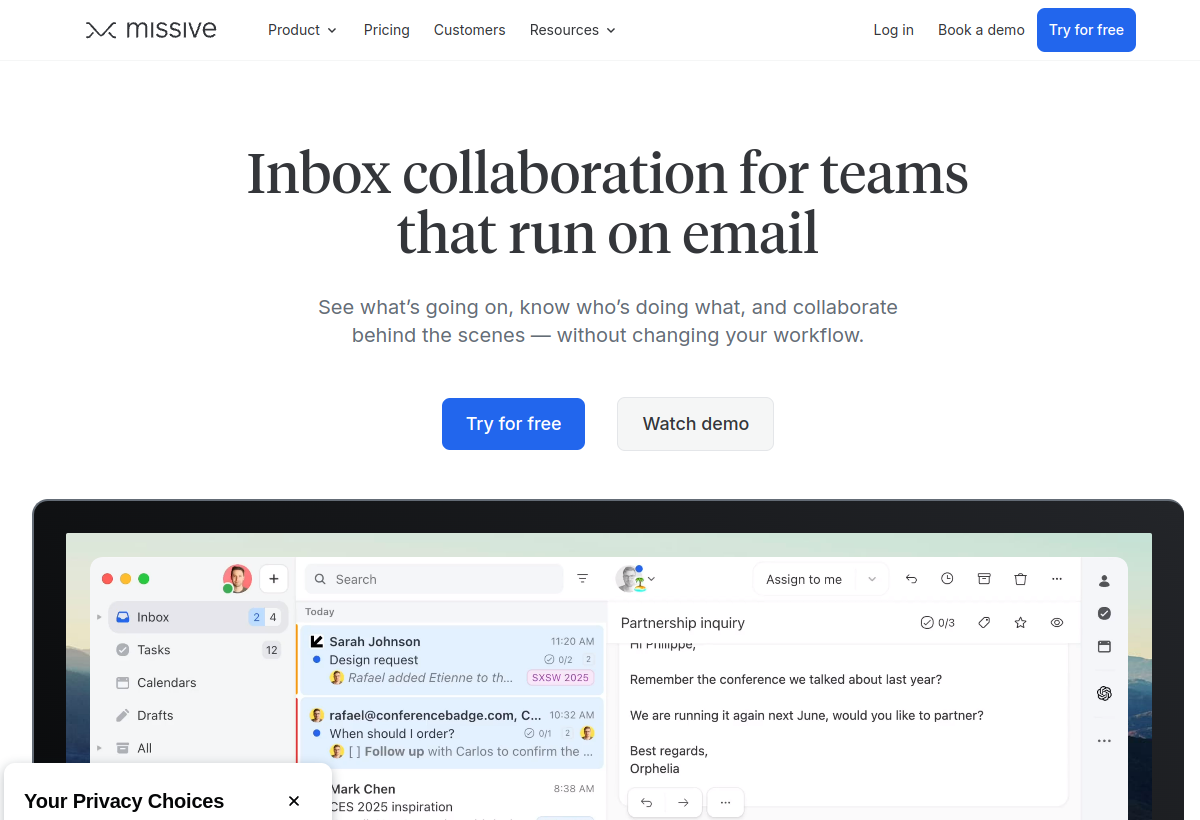 Missive screenshot
