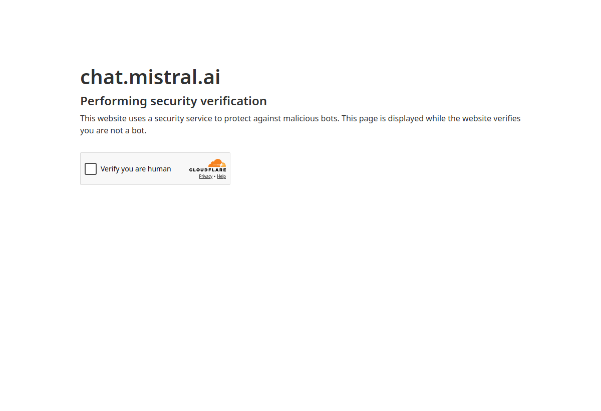 Mistral Le Chat screenshot
