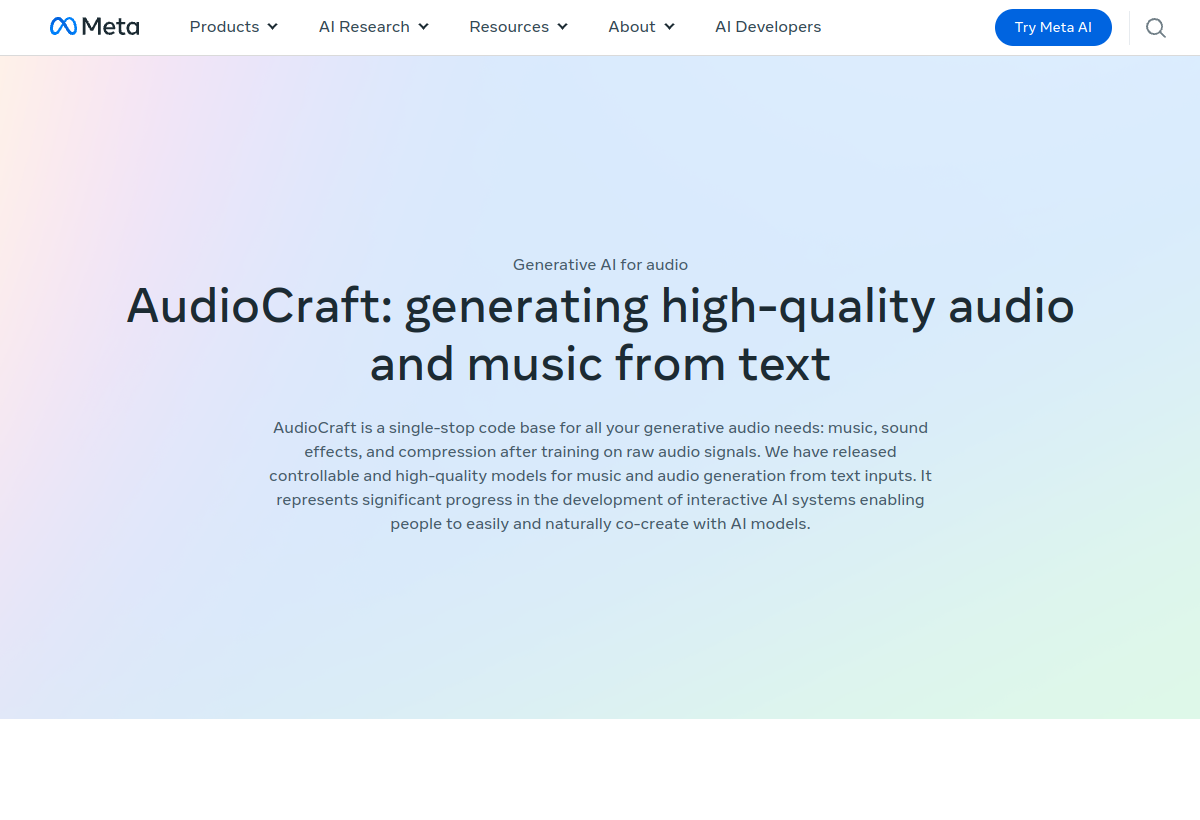 MusicGen screenshot
