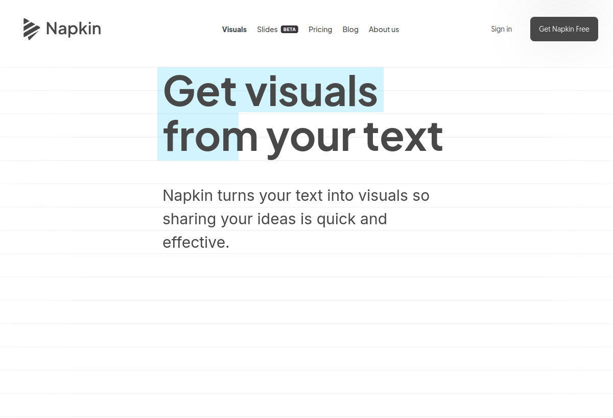 Napkin AI screenshot