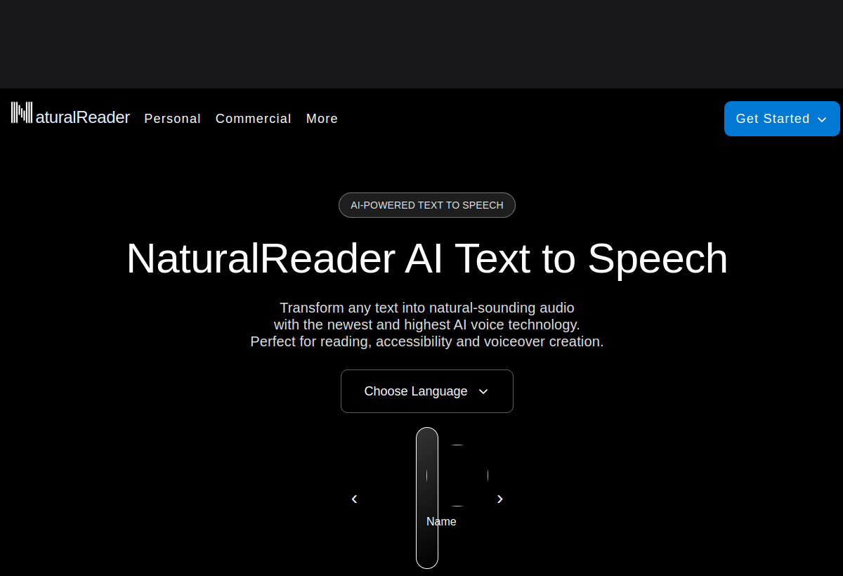 NaturalReader screenshot