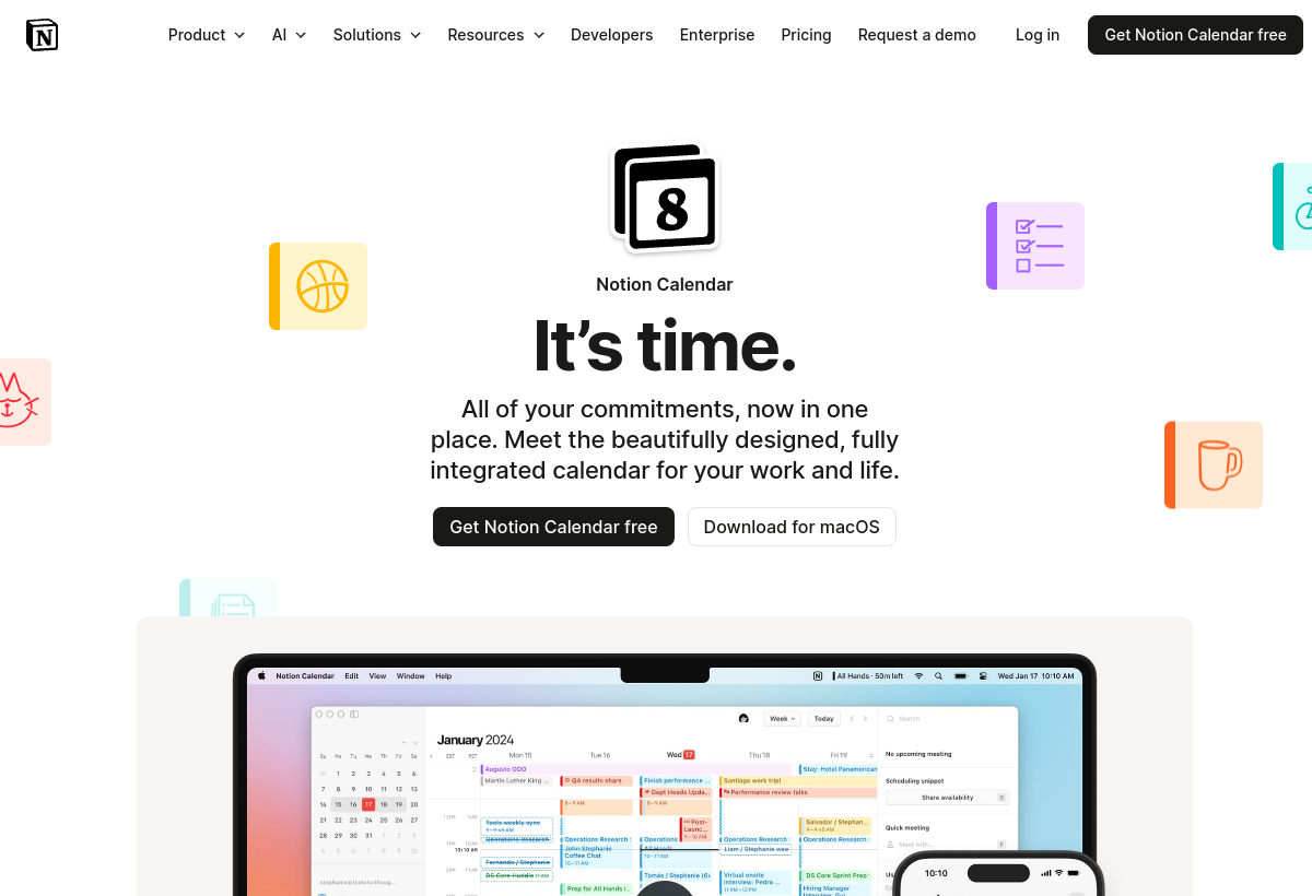 Notion Calendar screenshot