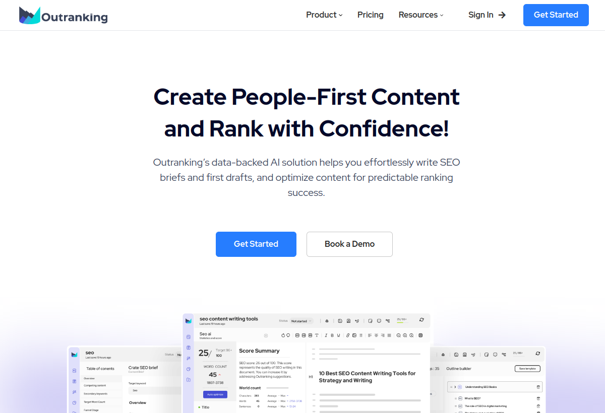 Outranking screenshot
