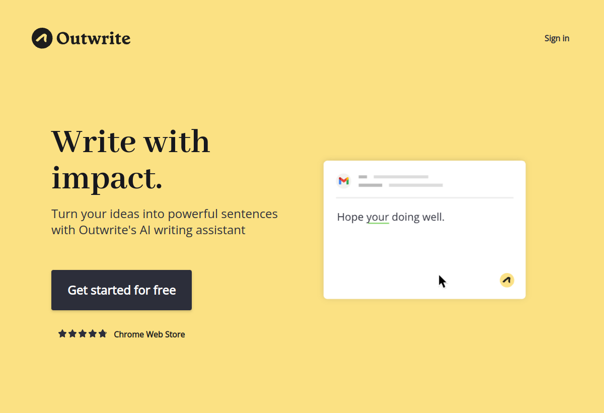 Outwrite screenshot