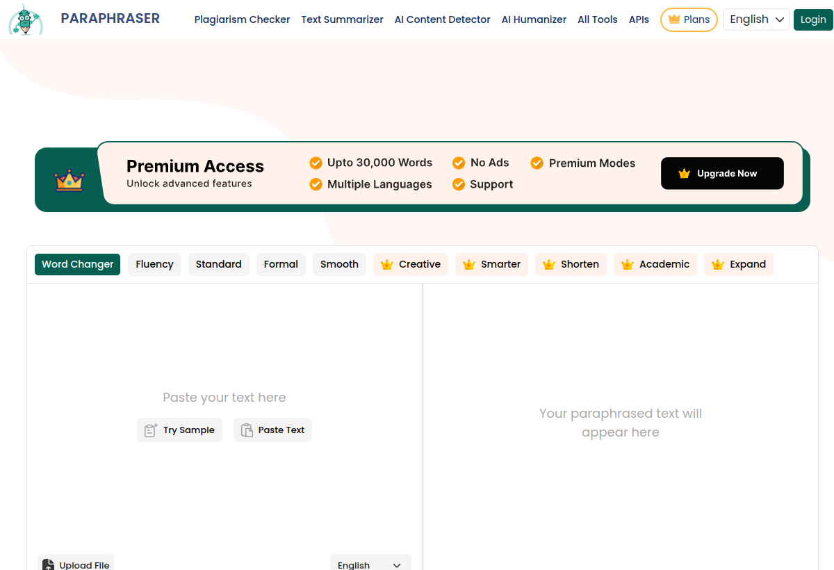 Paraphraser.io screenshot