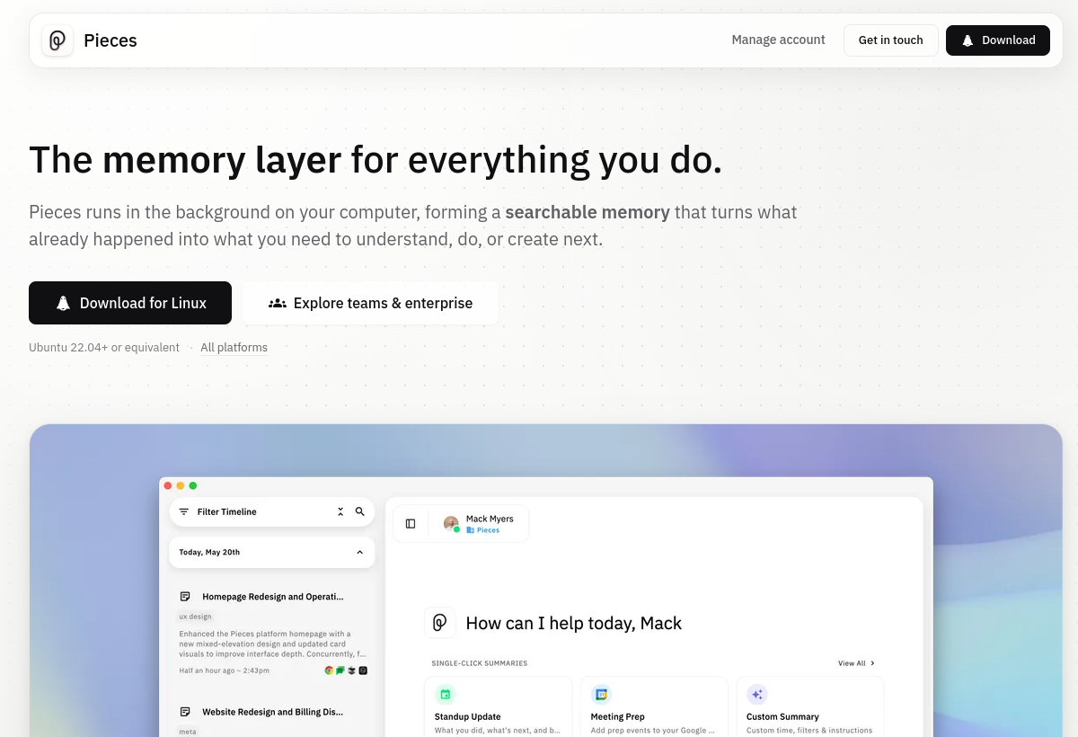 Pieces for Developers screenshot