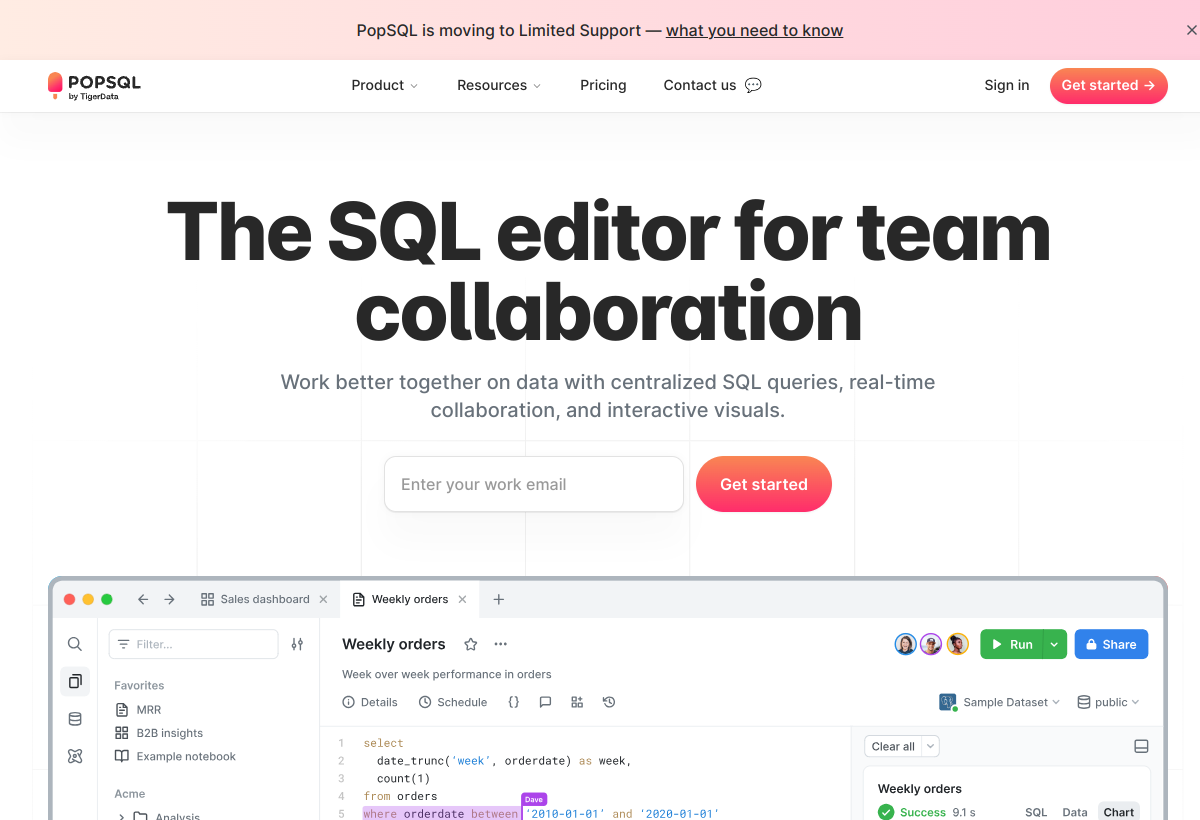 PopSQL screenshot