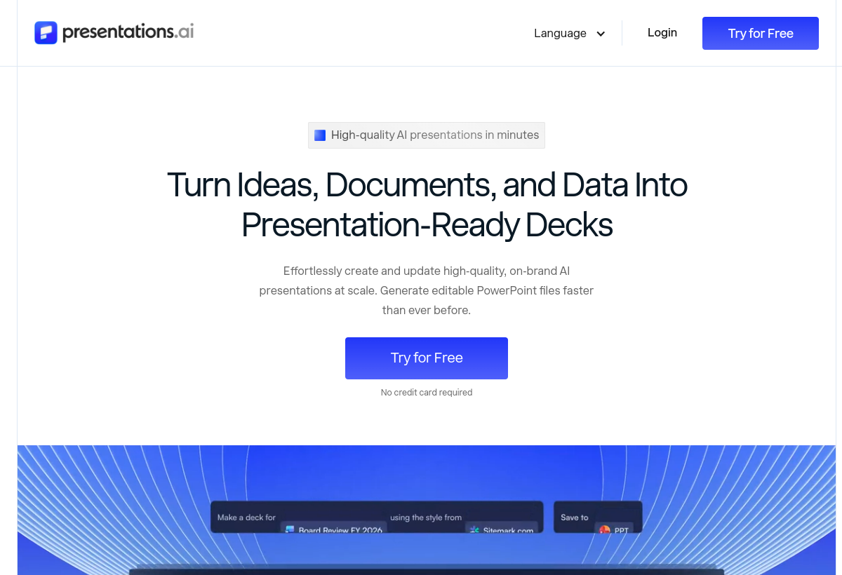 Presentations.ai screenshot