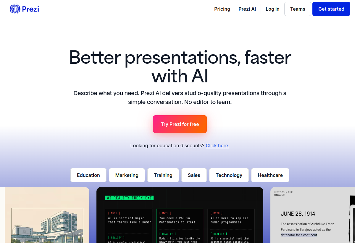 Prezi screenshot
