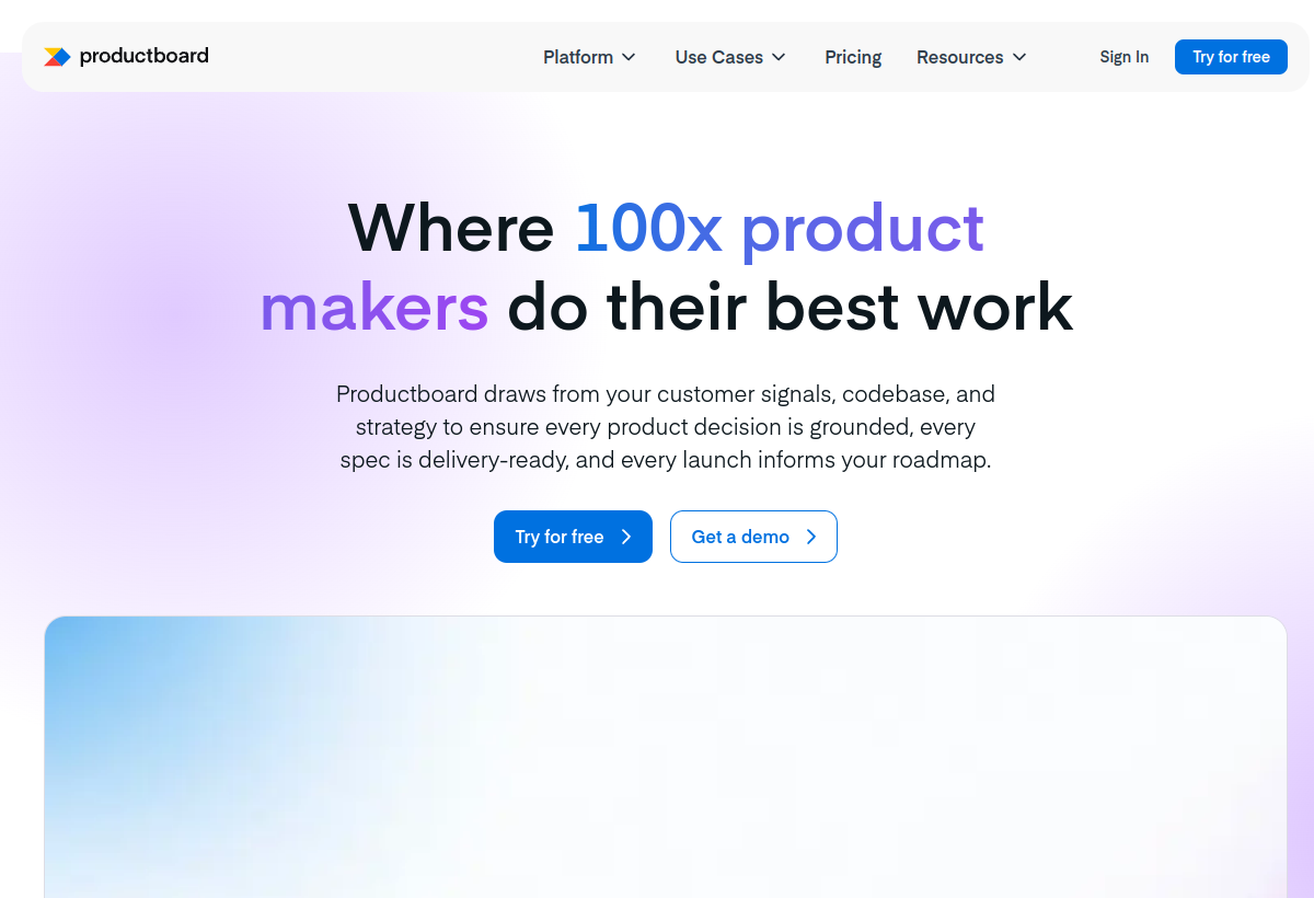 Productboard screenshot