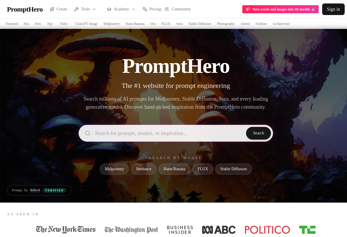 PromptHero screenshot