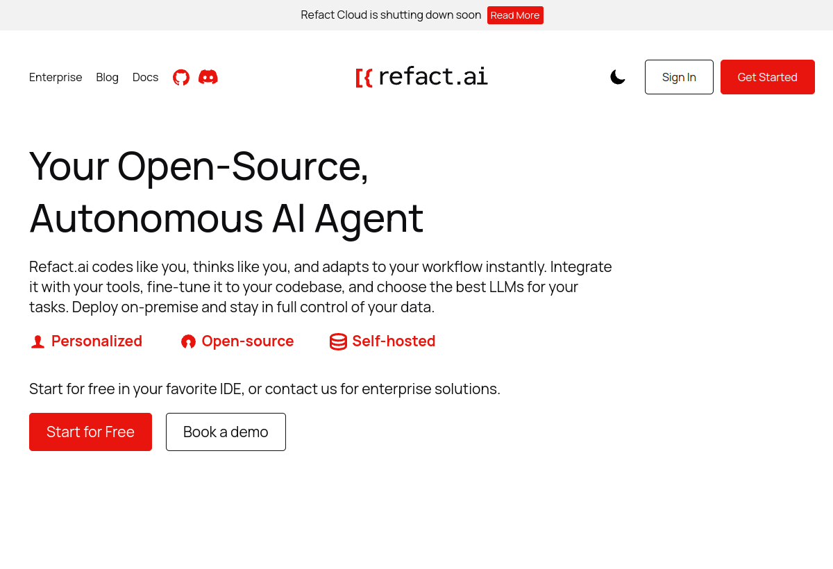 Refact.ai screenshot