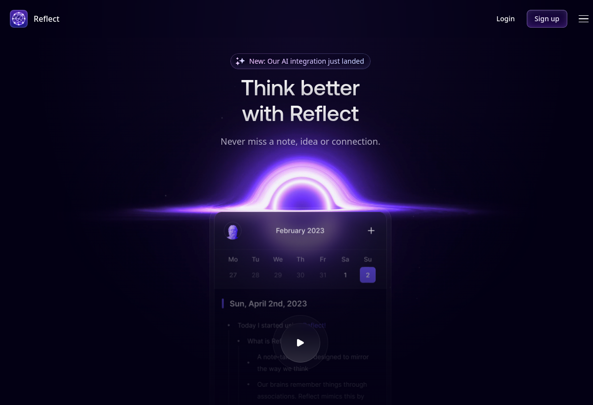 Reflect Notes screenshot