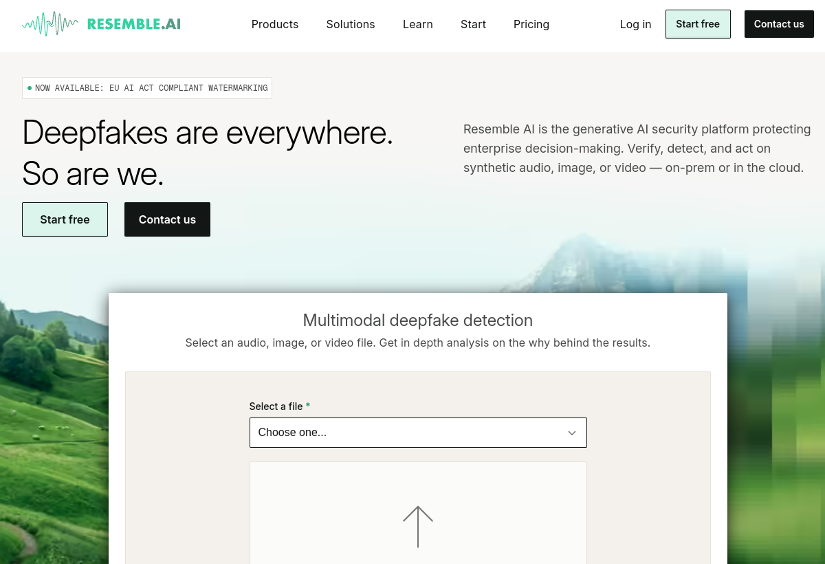 Resemble AI screenshot