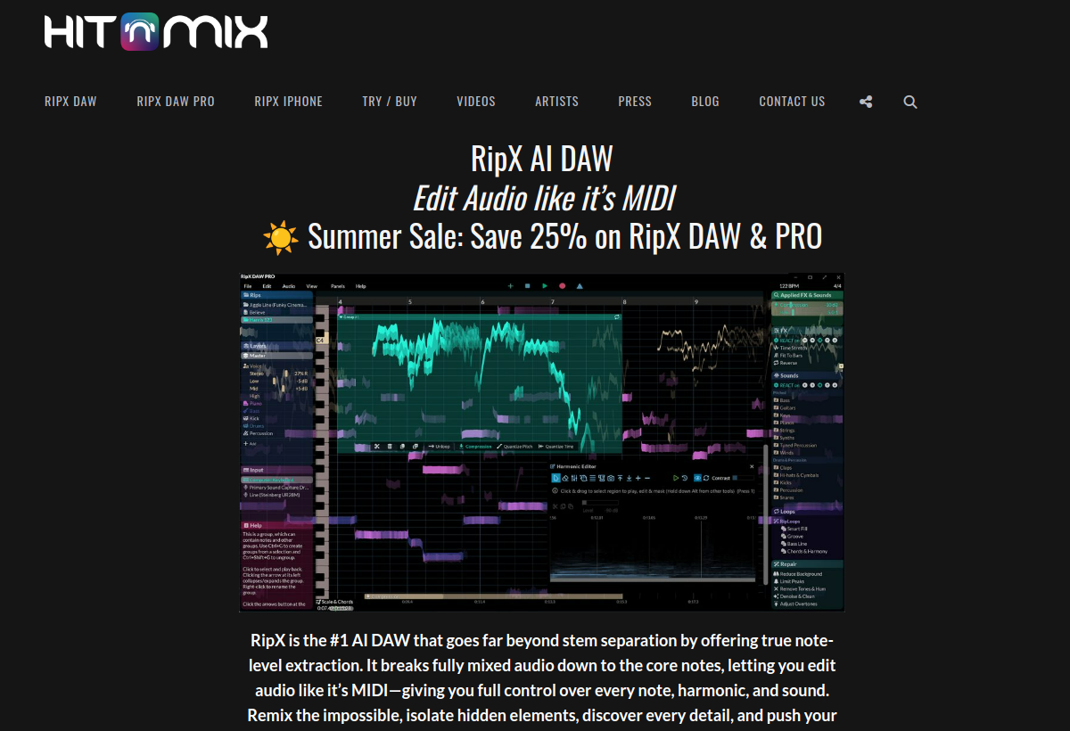 RipX DAW screenshot