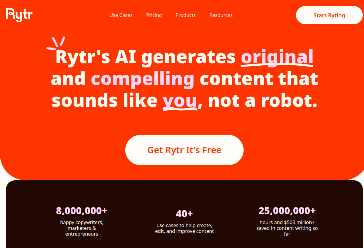 Rytr screenshot