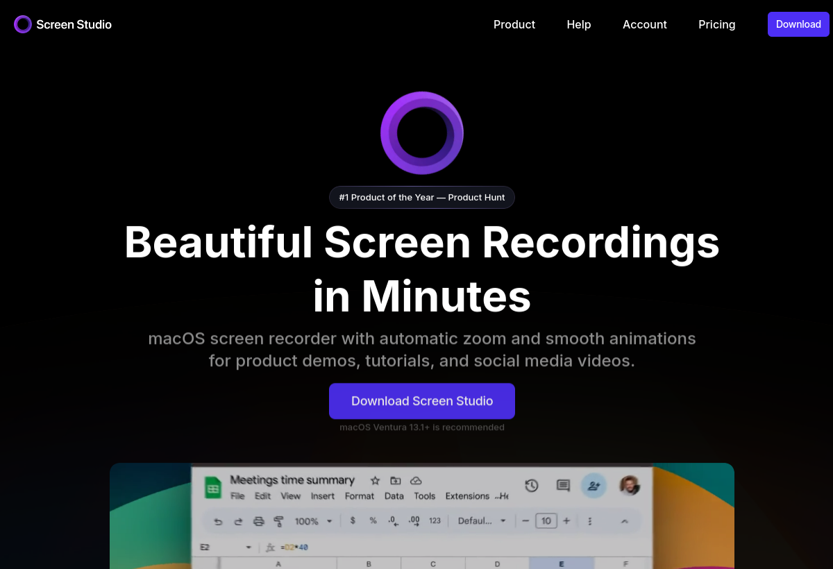 Screen Studio screenshot