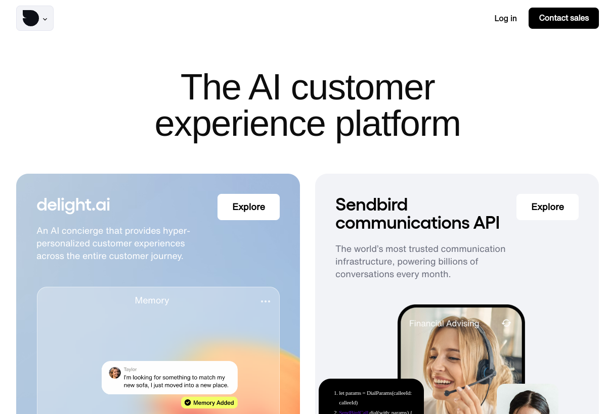 Sendbird AI Chatbot screenshot