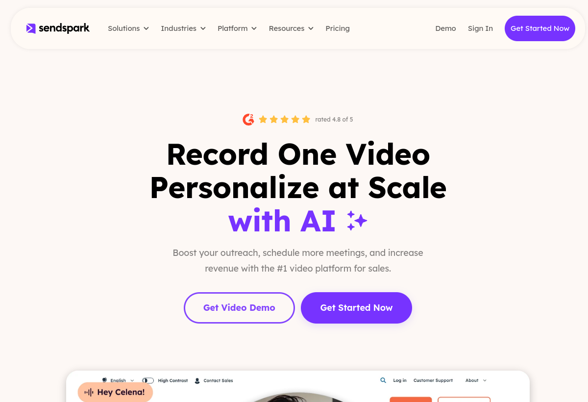 Sendspark screenshot