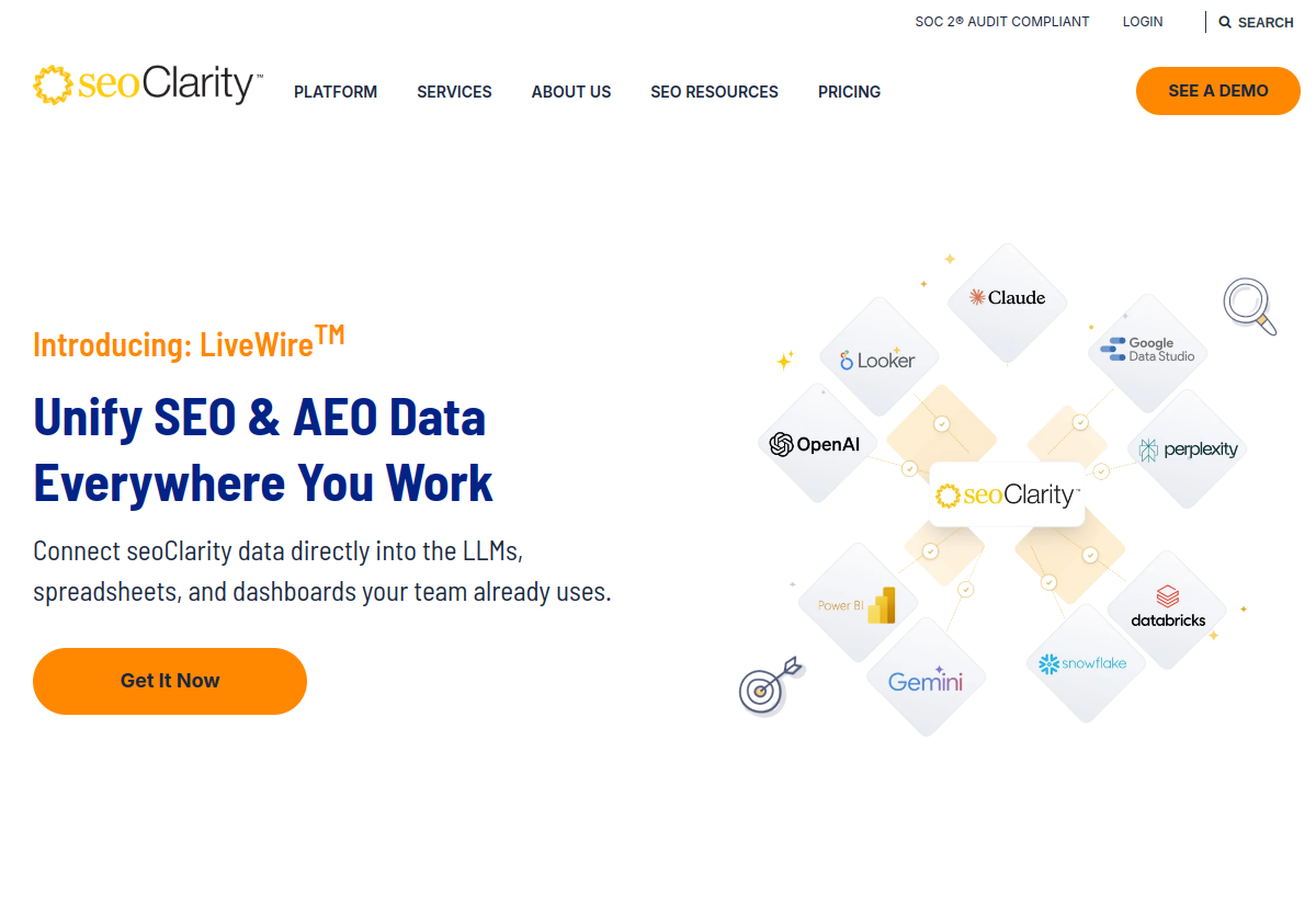 SEOClarity screenshot