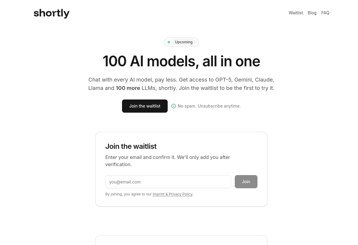 ShortlyAI screenshot
