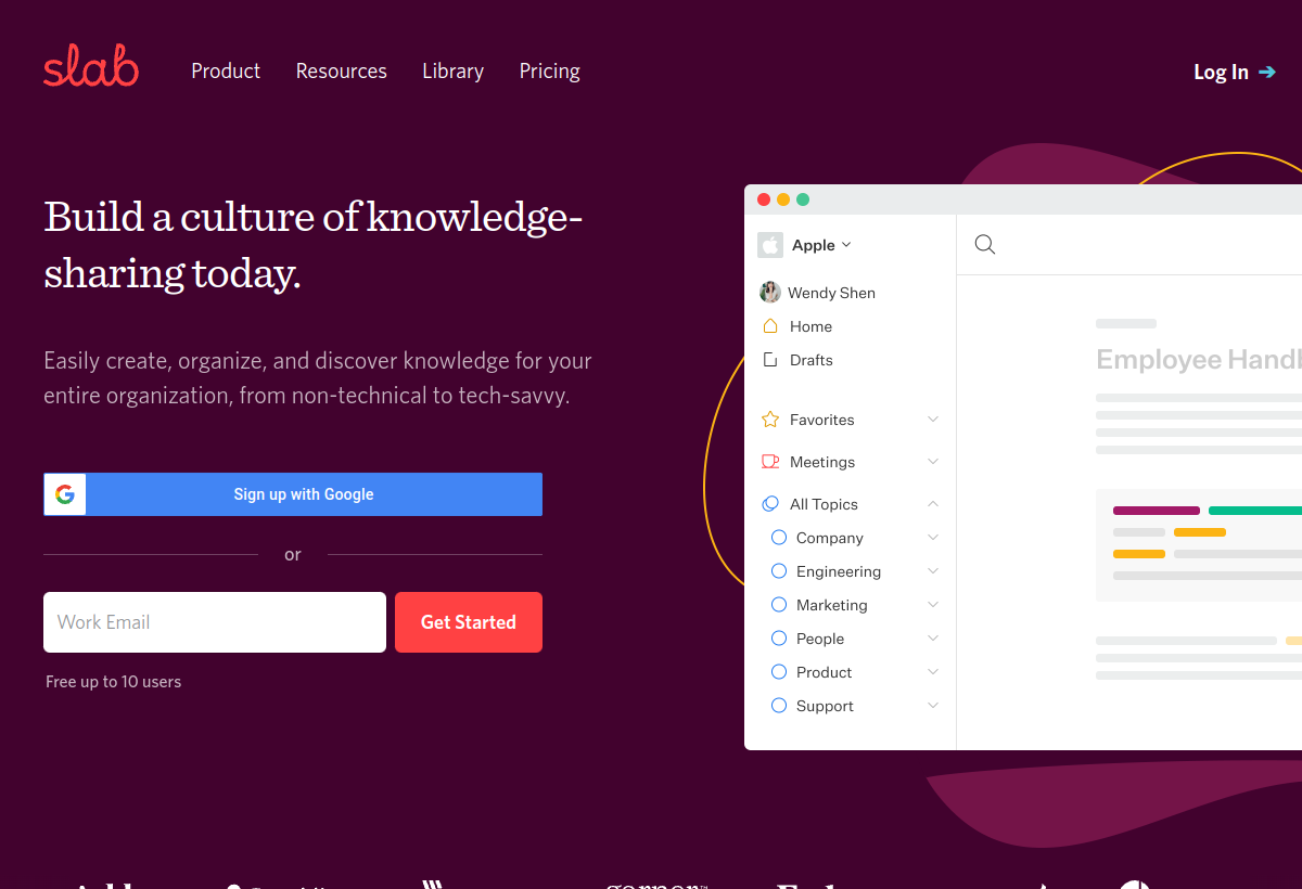 Slab screenshot