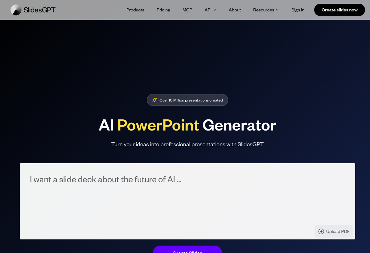 SlidesGPT screenshot