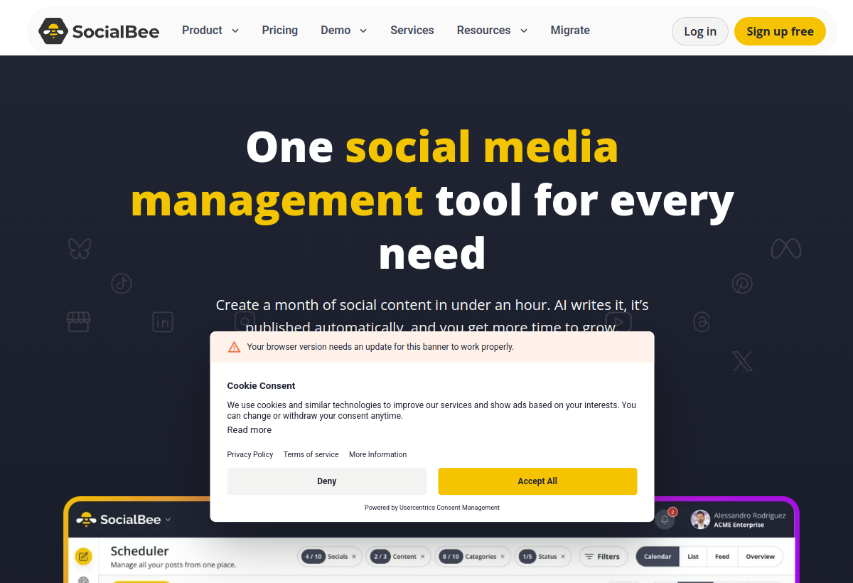 SocialBee screenshot