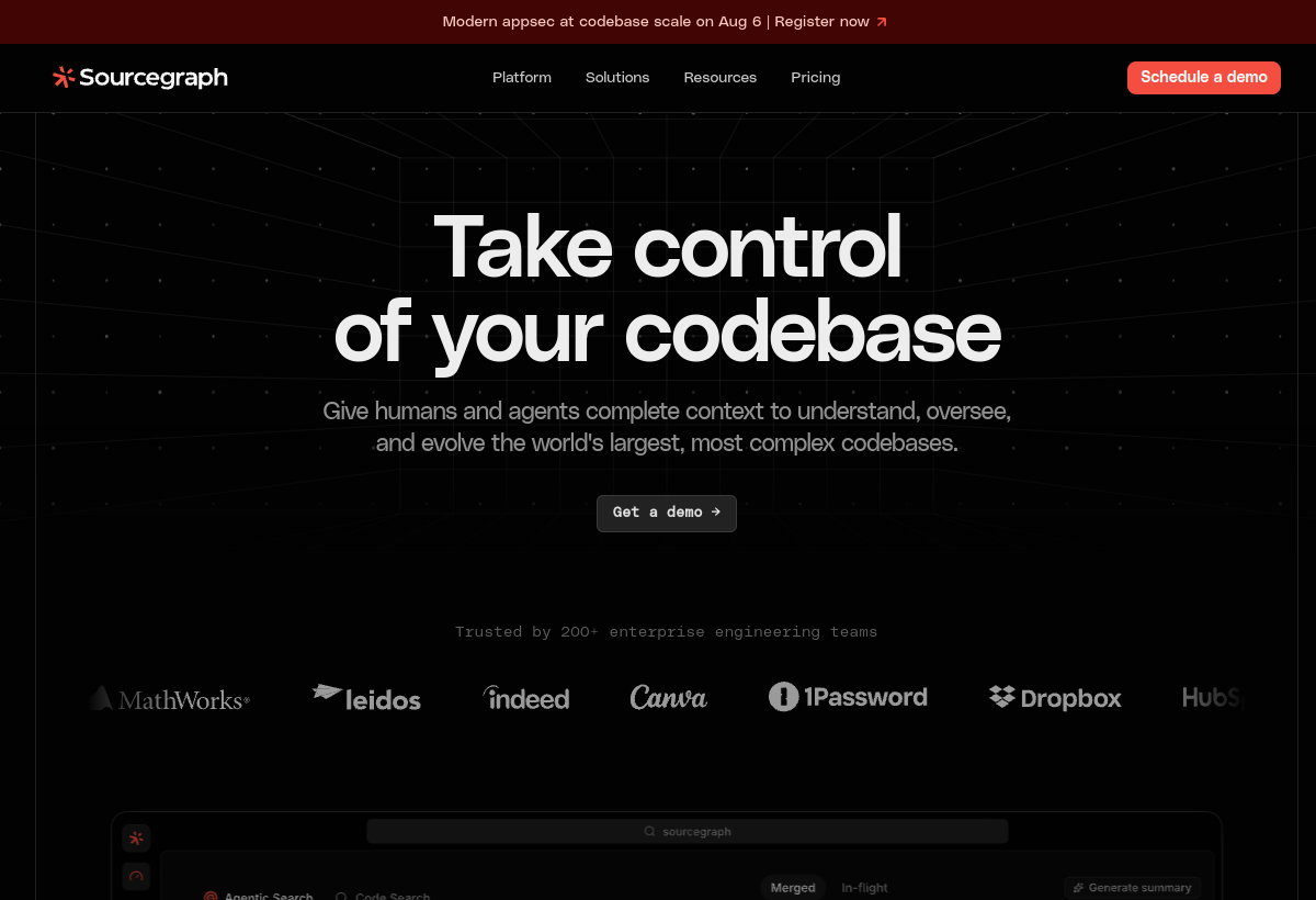 Sourcegraph screenshot