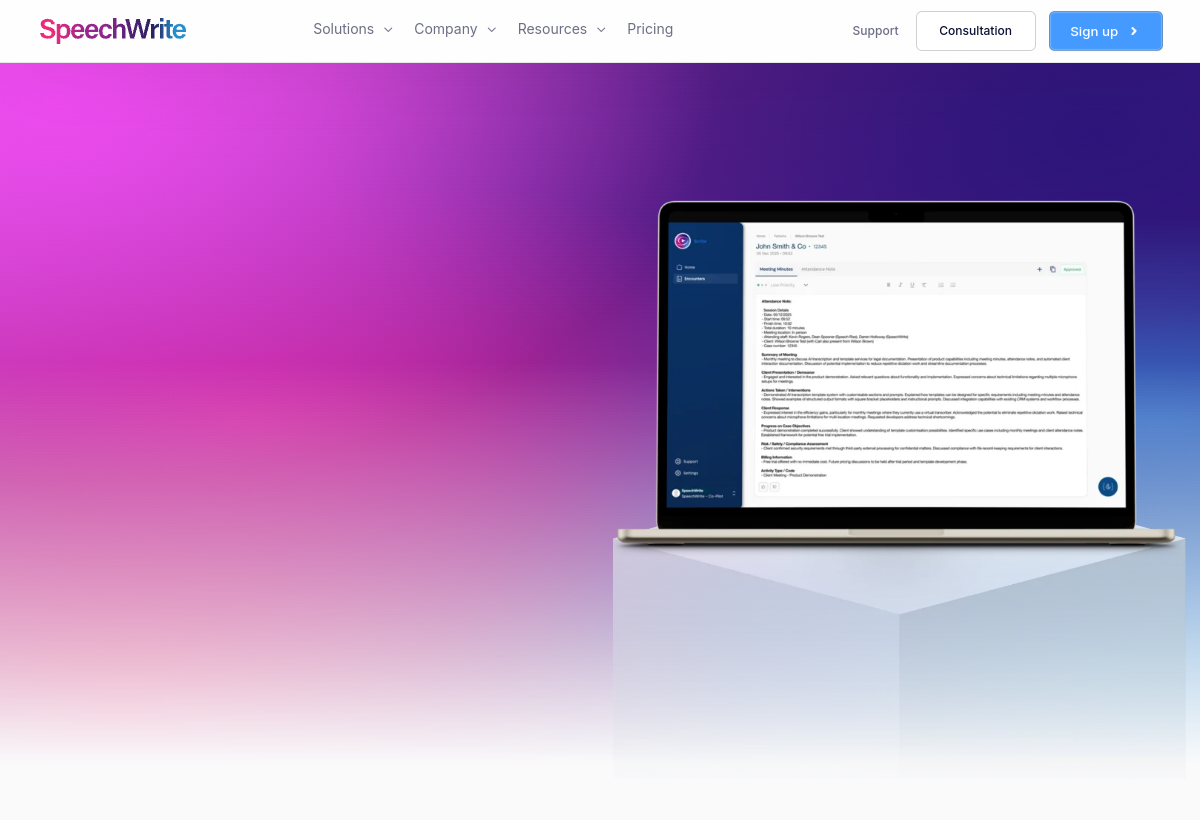 Speechwrite screenshot
