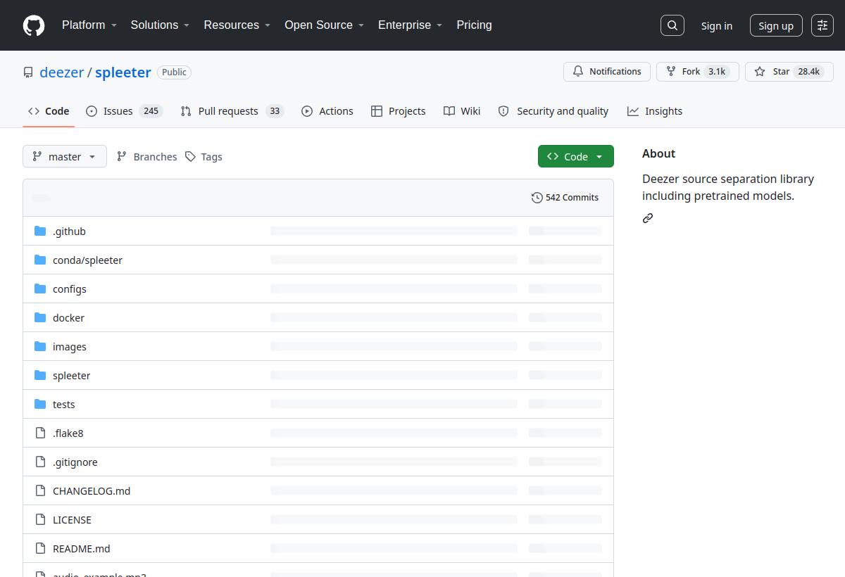 Spleeter screenshot
