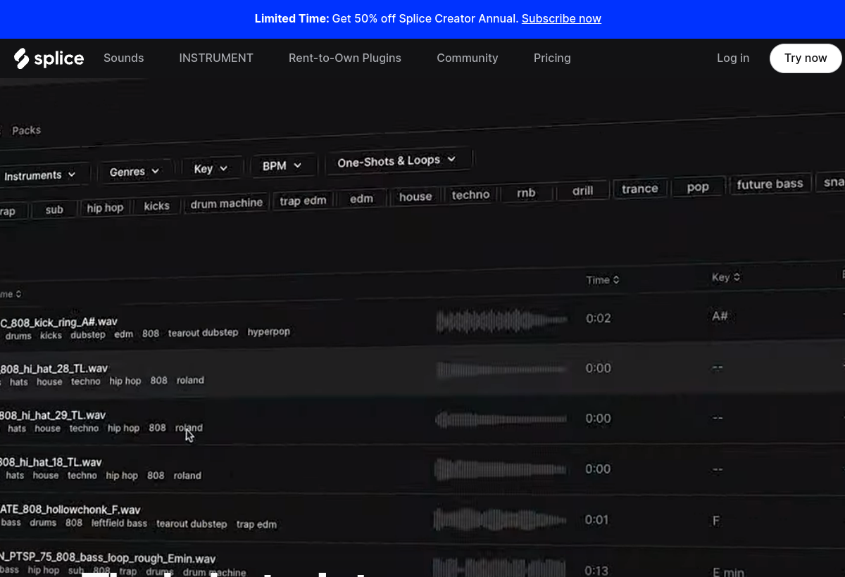 Splice screenshot
