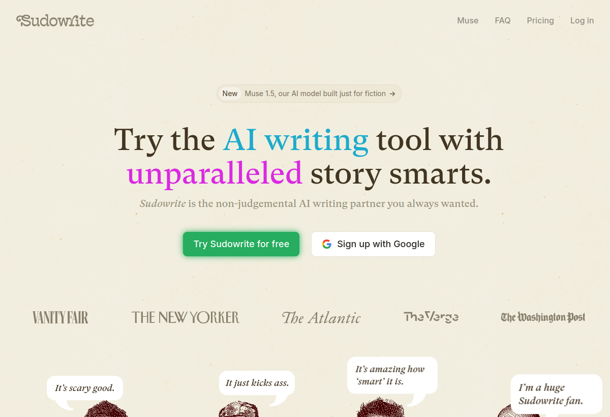 Sudowrite screenshot