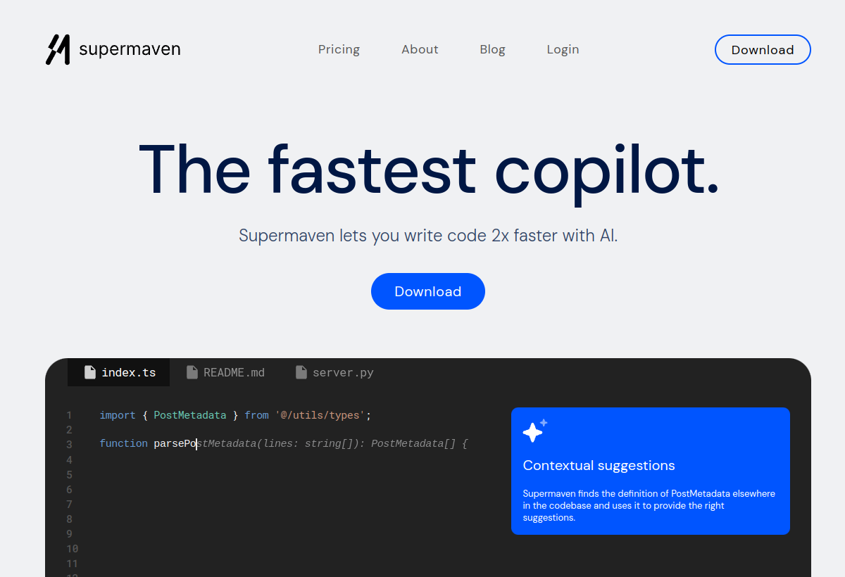 Supermaven screenshot