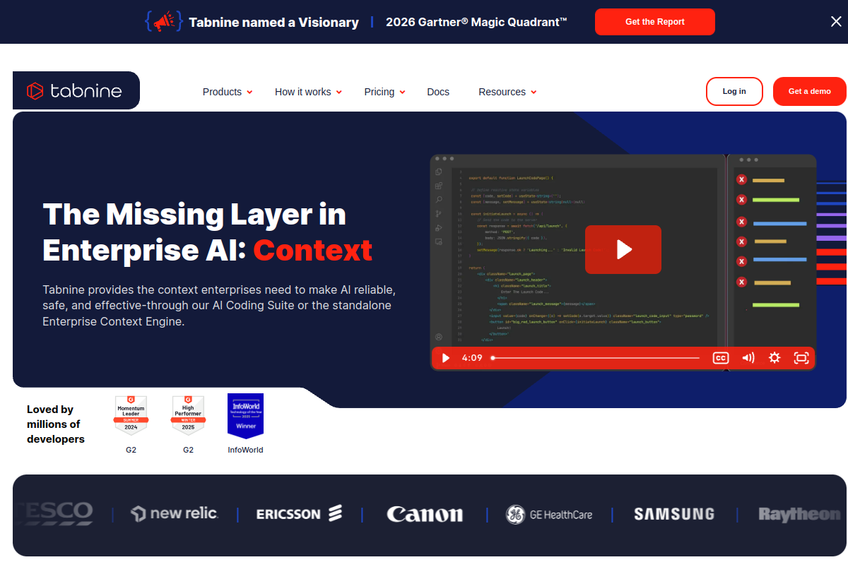 Tabnine screenshot