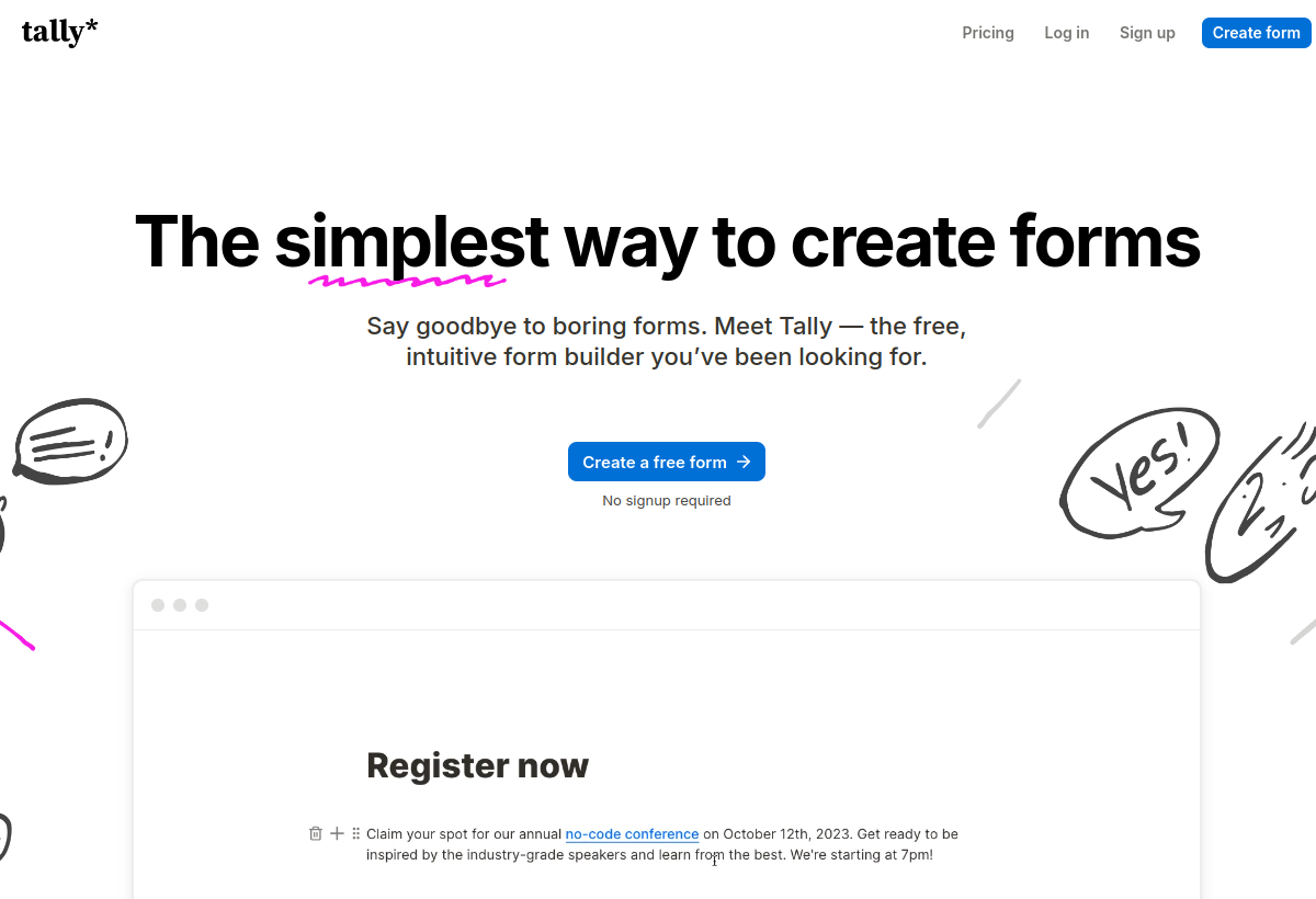 Tally screenshot
