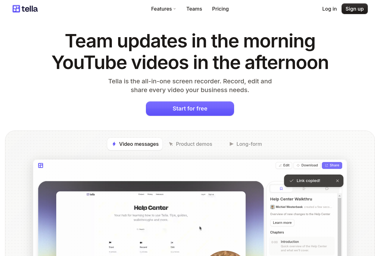 Tella screenshot