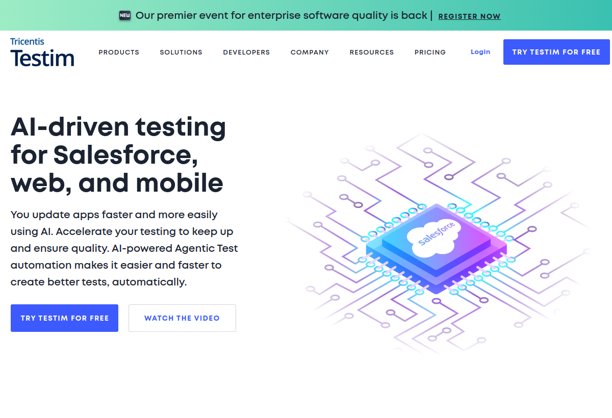 Testim screenshot
