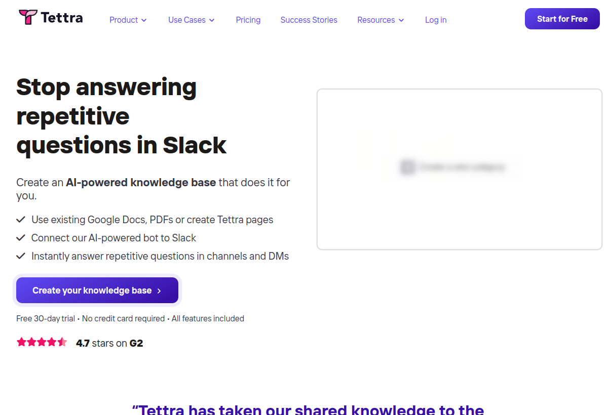 Tettra screenshot