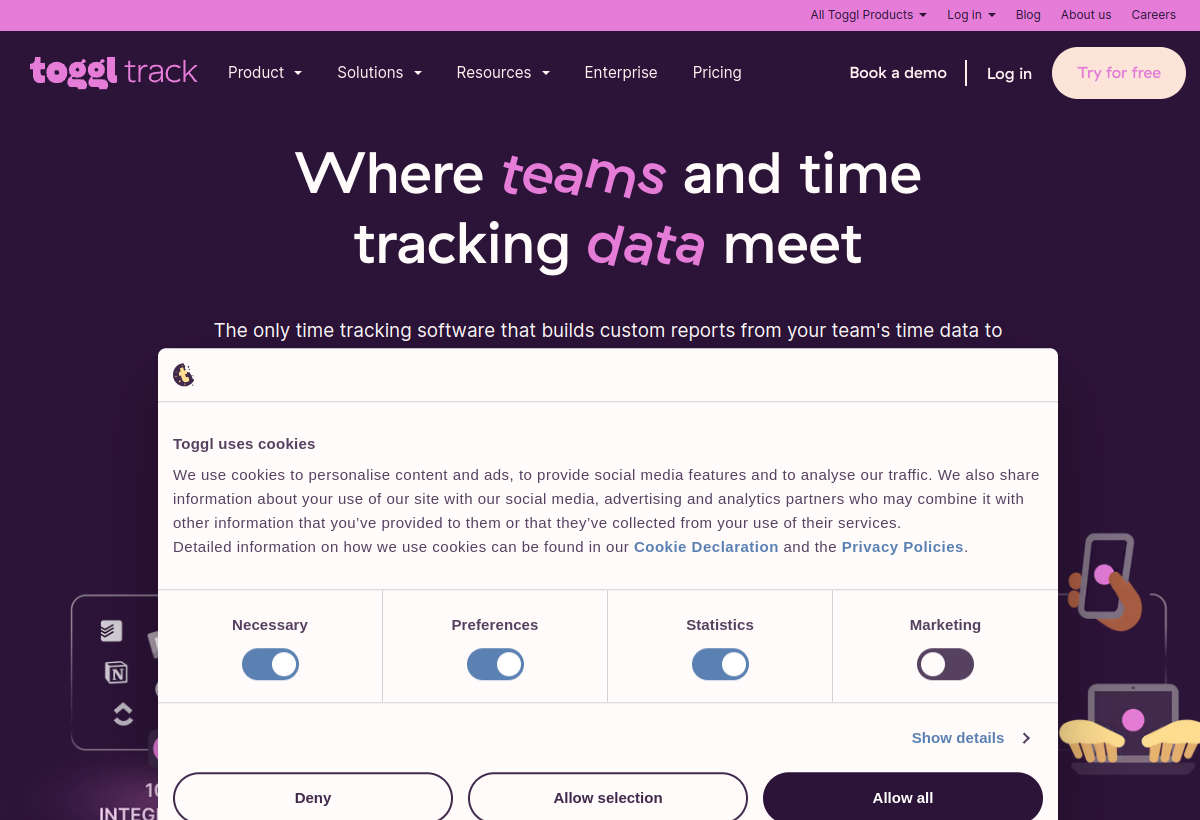 Toggl Track screenshot