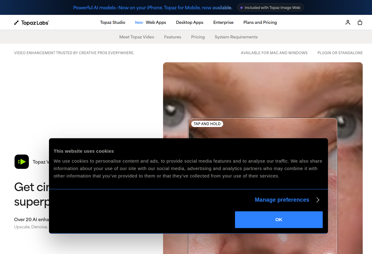 Topaz Video AI screenshot