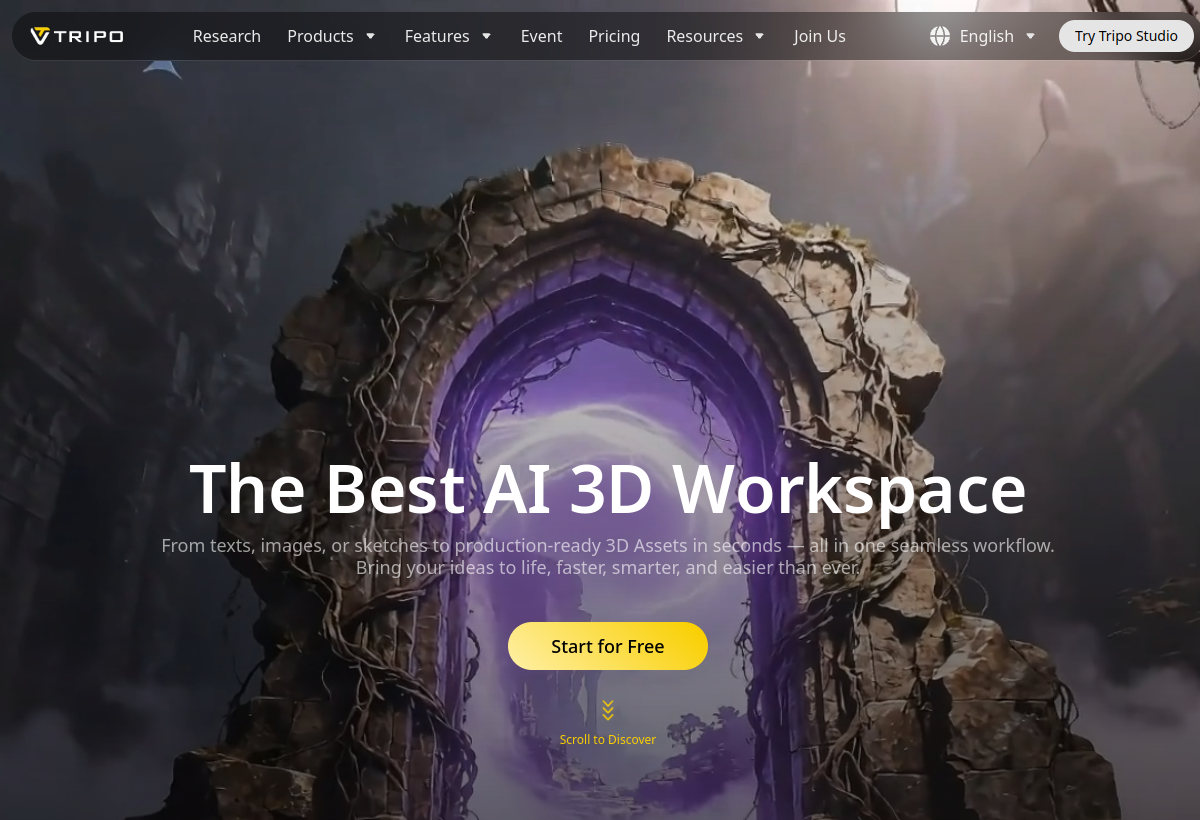 Tripo3D screenshot