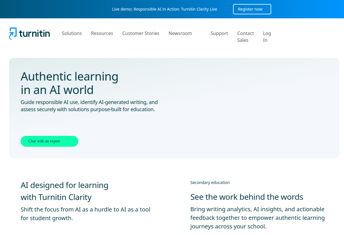 Turnitin screenshot
