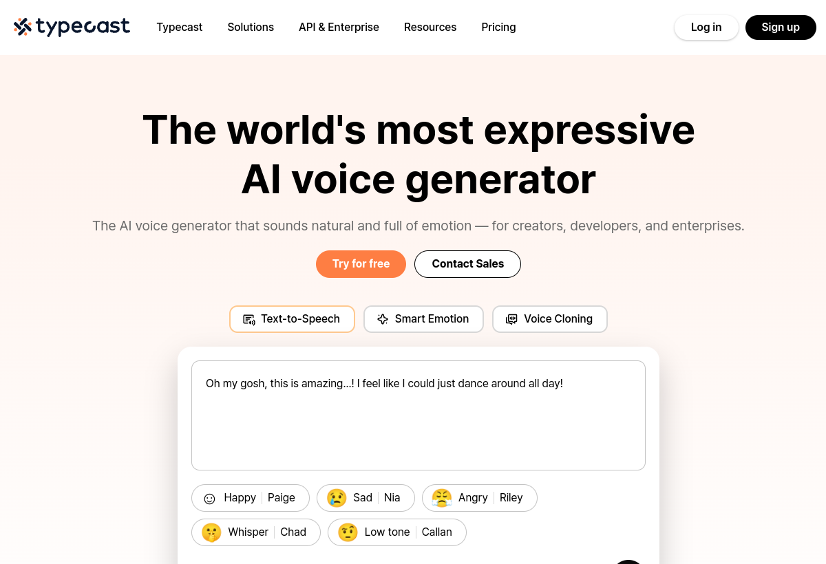 Typecast screenshot