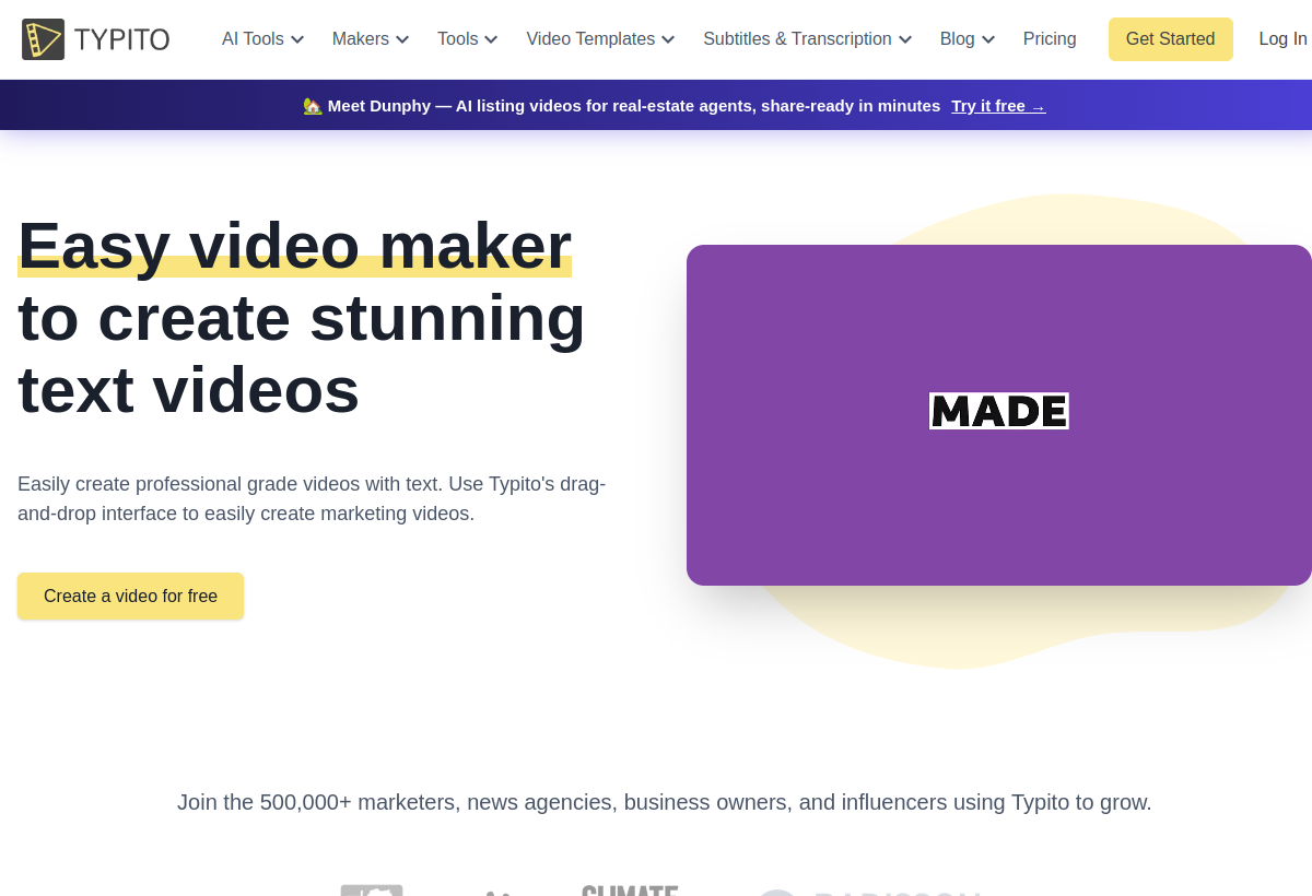 Typito screenshot